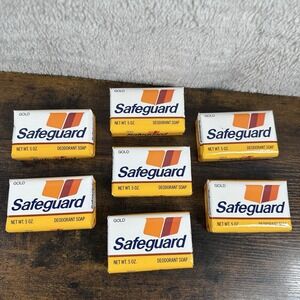 Lot Of 7 Vintage SAFEGUARD Gold Deodorant Soap Bar 5oz Rare 1970's New Old stock